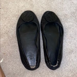Tory Burch Minnie travel ballet flats black